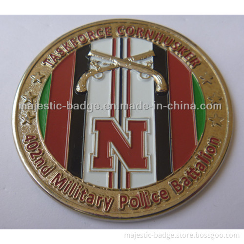 3D Gold Plating & Soft Enamel Military Coin